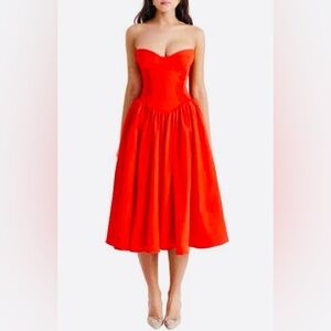 House of CB Samaria Midi Dress in Red